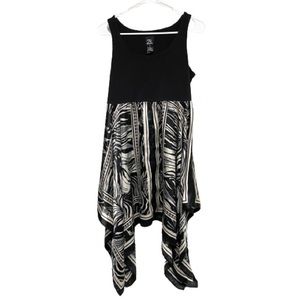 23rd St Women's Scarf Dress Black and White Size M Sleeveless